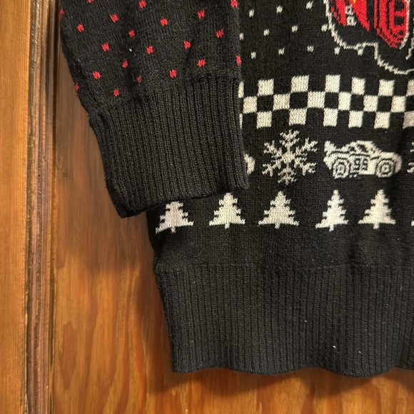 Disney Cars Lighting McQueen Red and Black Christmas Sweater - Picture 3 of 7